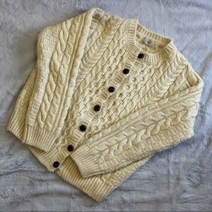 100% Wool LL Bean Knit Cardigan